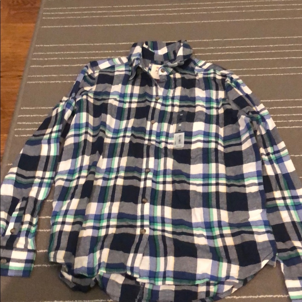 Blue,green, white flannel